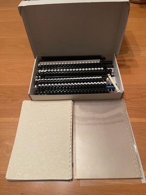 Spiral, A4 cardboard and sleeves for bookbinding like new