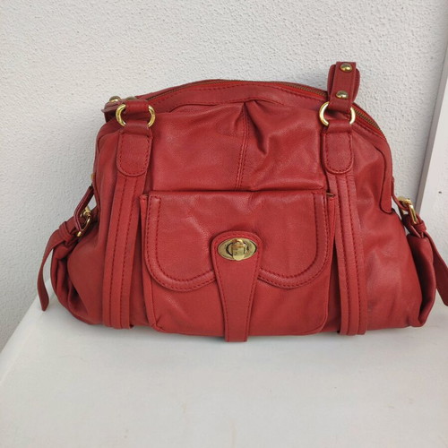 French Connection shoulder bag genuine leather like new coral