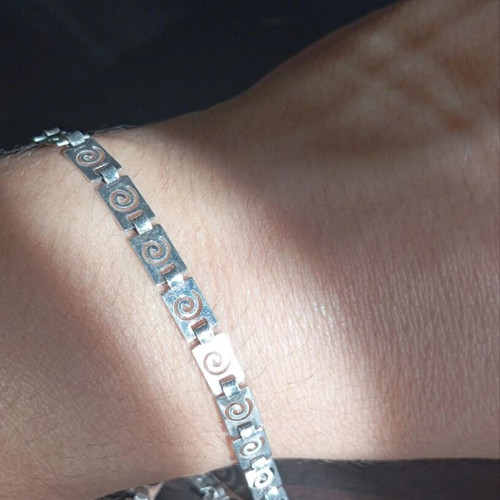 Silver handmade bracelet 925, new, 19 cm