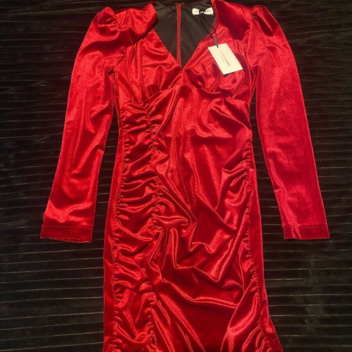 Forever Young red velvet dress new, small