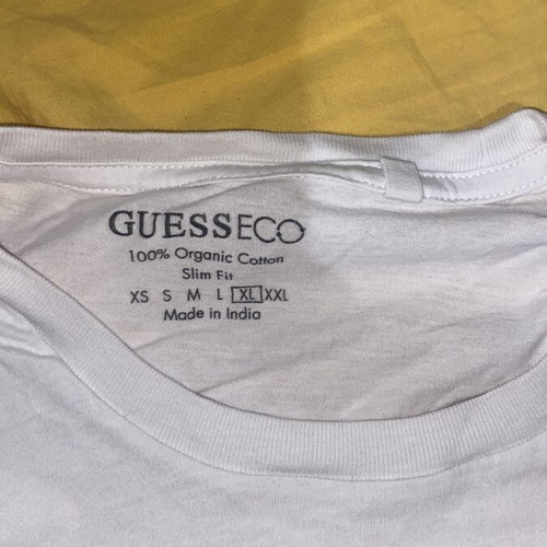 Guess men's short sleeve T-shirt, white, XL