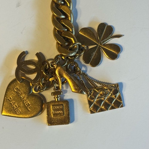 Chanel vintage gold chain belt used, size 90