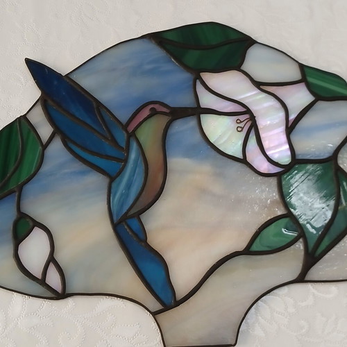 Stained Glass Table Lamp Tiffany Handmade Greek