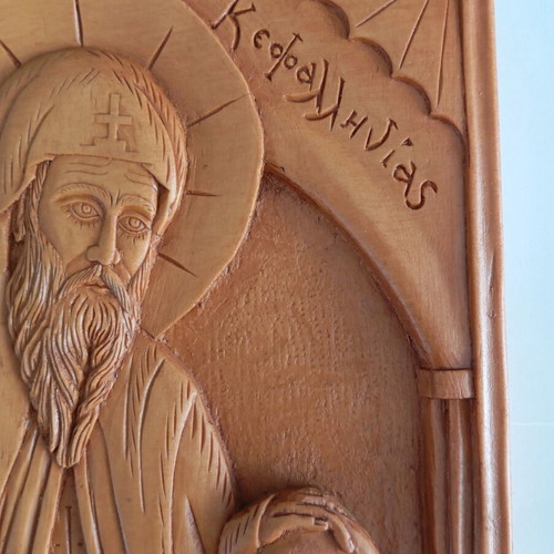 Ag. Gerasimos Kefallinias large new icon made of wax, mastic and incense
