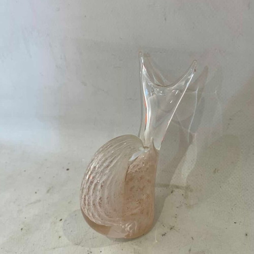 Murano vintage bird figurine used 12x8