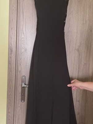 Maxi dress black, new with slit on left leg
