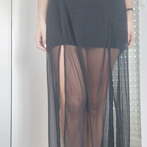 Tally Weijl black skirt with tulle overlay, size XS