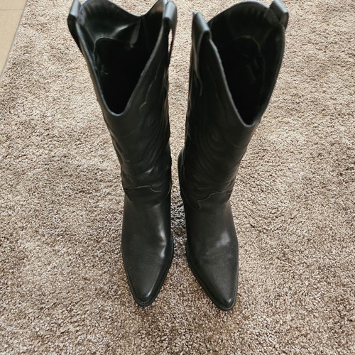 Migato western boots used, black, 9cm heel, size 39
