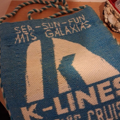 Vintage K-Lines Hellenic Cruises TSS Orion Souvenir Bag like new