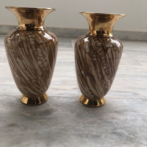 Twin vases used, 21cm height, set of 2 pieces