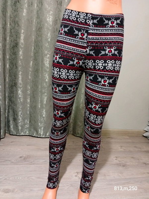 Leggings like new with Christmas pattern
