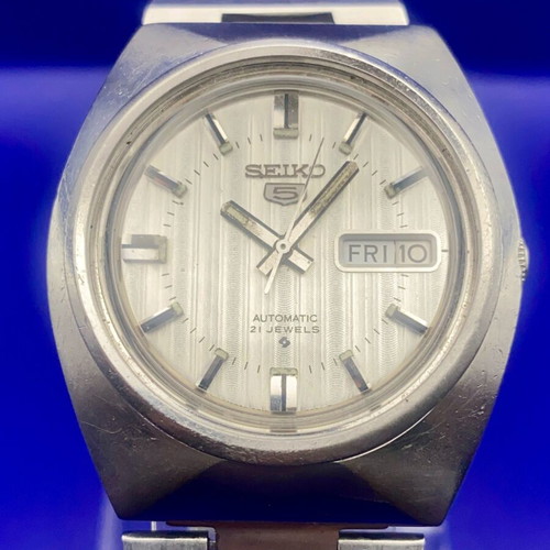 Seiko 5 Automatic 6319-7000 used, silver dial, stainless steel