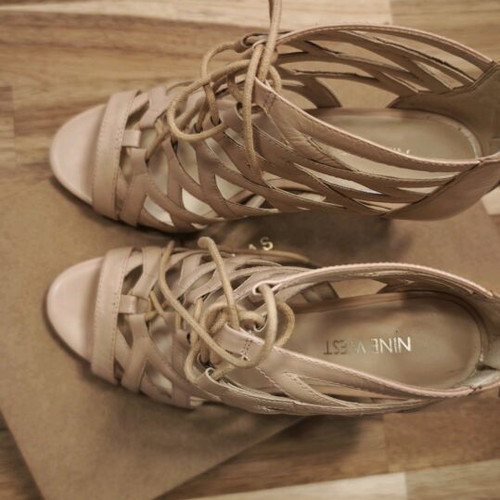 Nine West leather nude sandals like new, size 37