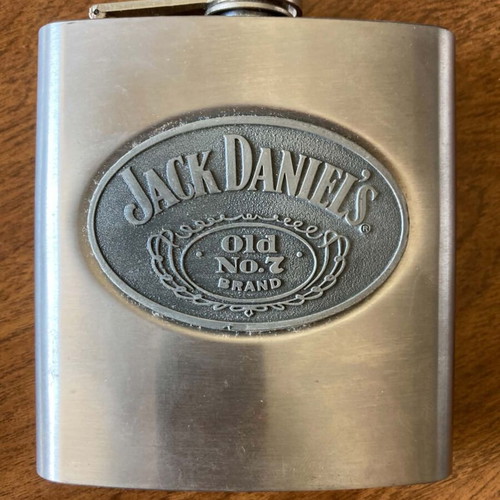 Jack Daniel's promotional flask stainless steel used