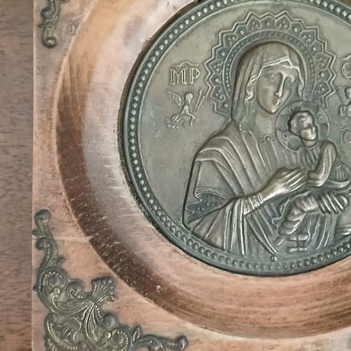 Icon of Panagia Mitir Theou 10x10 cm like new