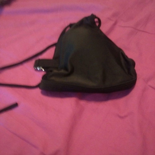 Achilleas Accessories triangle bikini top new, size L, black