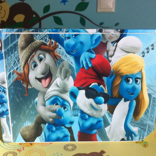 Wii console stickers Smurfs new