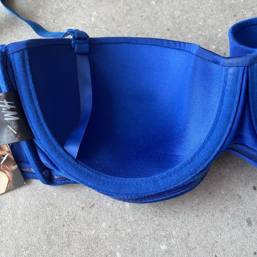 Balconette bra new, blue, H&M
