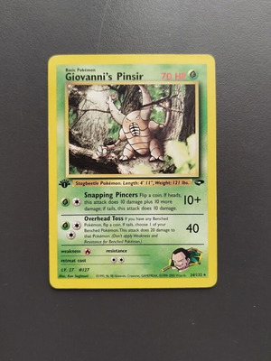 Giovanni's Pinsir 24/132 Pokemon TCG card Gym Challenge First Edition