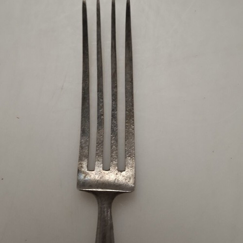 Antique forks with bone handles used, set of 9