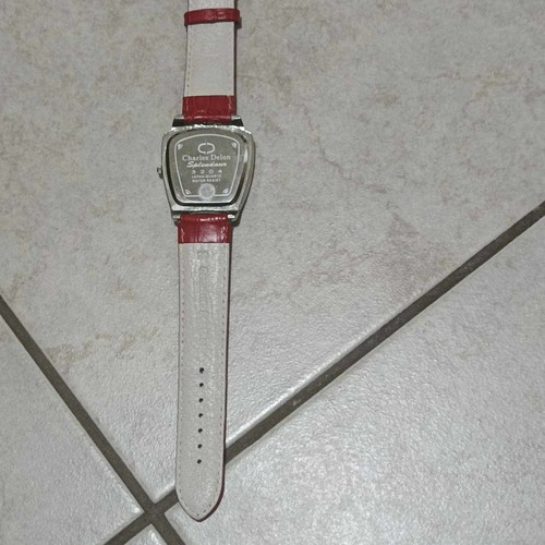 Charles Delon Splendour 3204 20 women's watch used, genuine leather