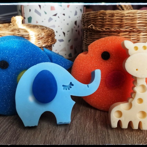 Children's gift set soap and bath sponge made to order