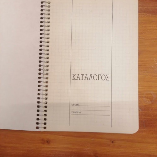 Vintage 80s Globus Grade Book Spiral & Biokart Blue Check Notebook