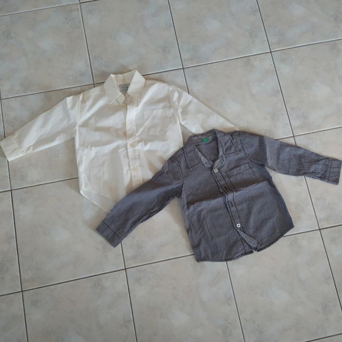Benetton and Neonato long-sleeve kids shirts like new, set of 2