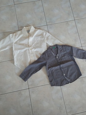 Benetton and Neonato long-sleeve kids shirts like new, set of 2