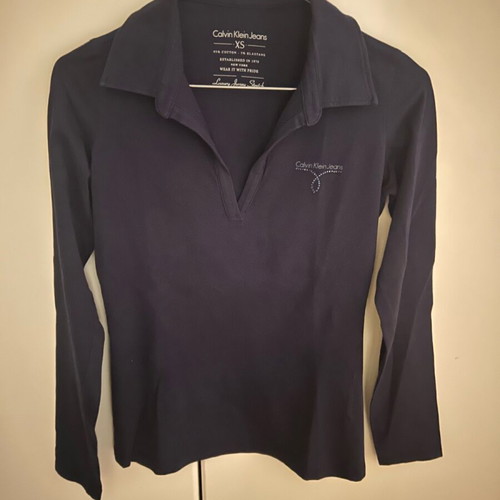 Calvin Klein blouse blue like new, elastic XS/S
