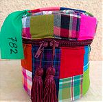  Necessaire ντουλάπας - Κουτί αποθήκευσης υφασμάτινο μινι patchwork - τσάντα καλλυντικών