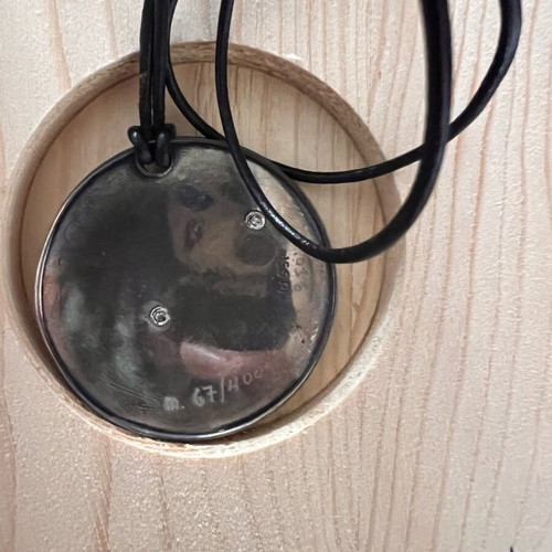 Συλλεκτικό μενταγιόν Γιώργου Σταθόπουλου ασήμι 950 & επιχρύσωση 24K σαν καινούργιο