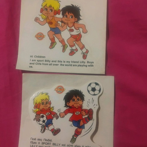 Vintage Sport Billy stickers like new, set of 2