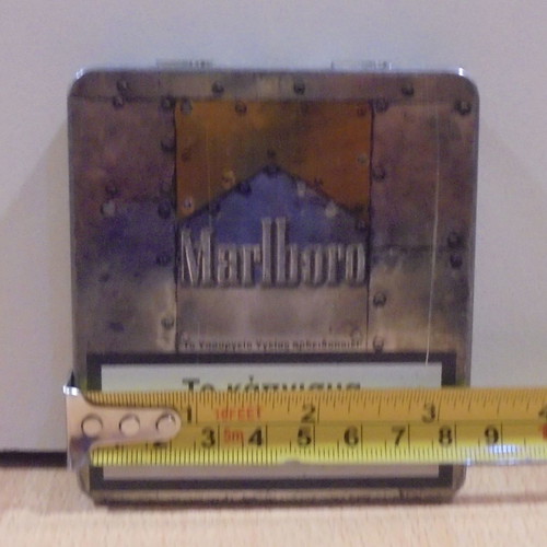 Marlboro lights old promotional metal empty pack used