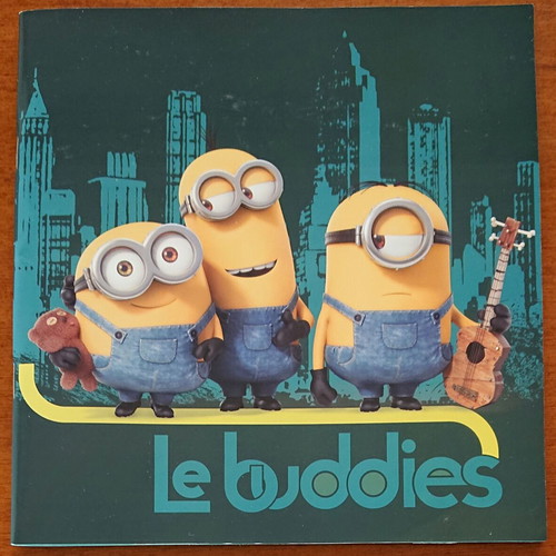 Minions sticker album used, half completed by GIM S.A.