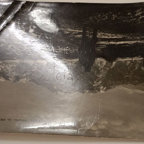Postcard "Απόψη Ολύμπου, Ύψος 2918" used, black and white