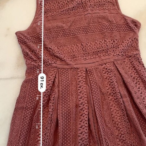 Vero Moda Dusty Rose Lace Sleeveless Dress XL like new