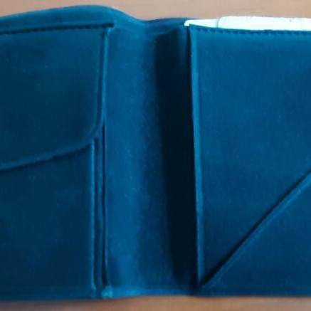 Vintage BP velvet promotional wallet used, Greek made 1970s