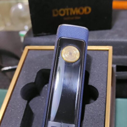 Dotmod DotBox 100W vape mod blue grey like new, 21700 battery