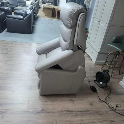 Gray leather La-z-boy armchair new with electric relax mechanism