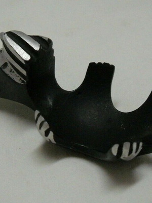 Walter Bosse Black Aluminum Dog Egg Cup used, Schnauzer Scottish Terrier