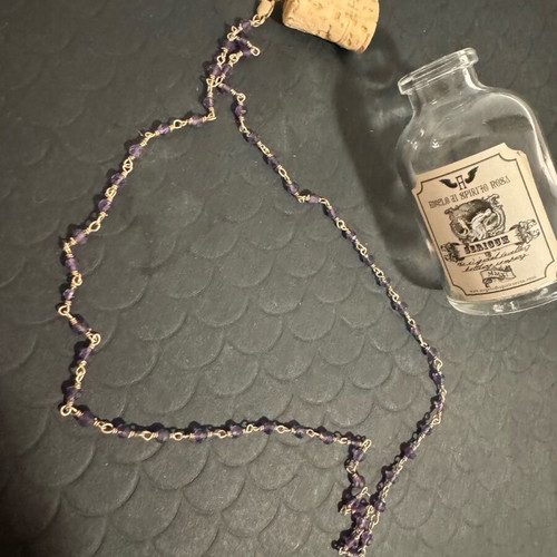 Spirito Rosa 925 necklace like new, purple