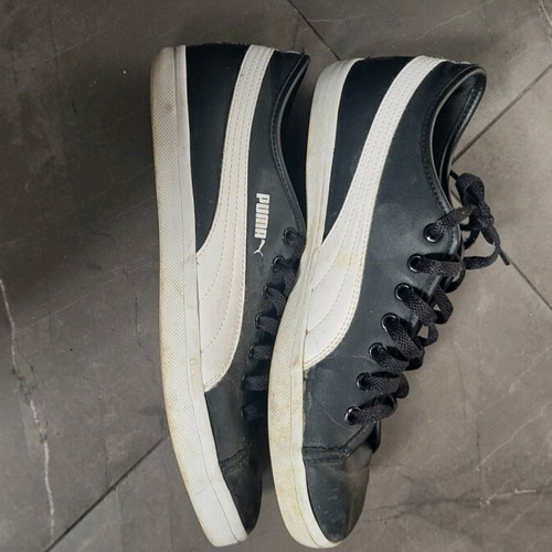Puma men's sneakers size 41 like new, black and white