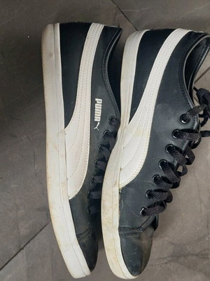 Puma men's sneakers size 41 like new, black and white