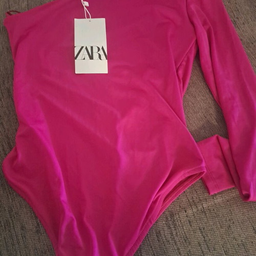 Zara women's bodysuit new, fuchsia, size S