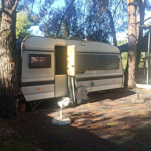 Hobby Prestige 5-Meter Caravan with Double Bed and Chemical Toilet
