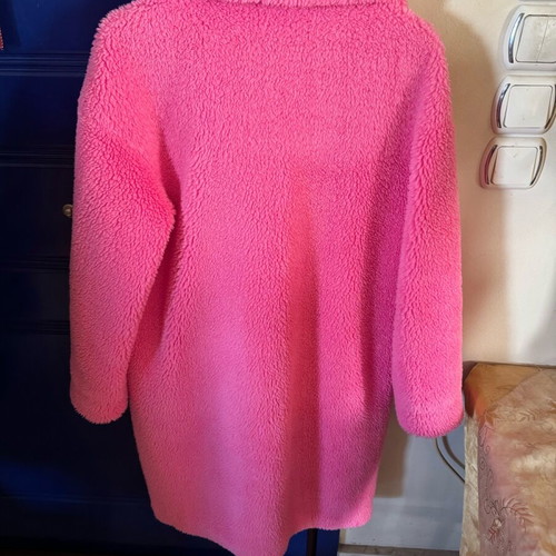 Stand Studio Teddy faux fur coat pink like new, size 42 IT