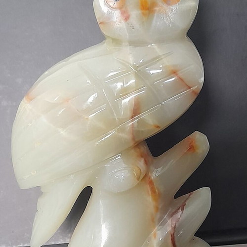 Owl carved in marble used, high-quality craftsmanship