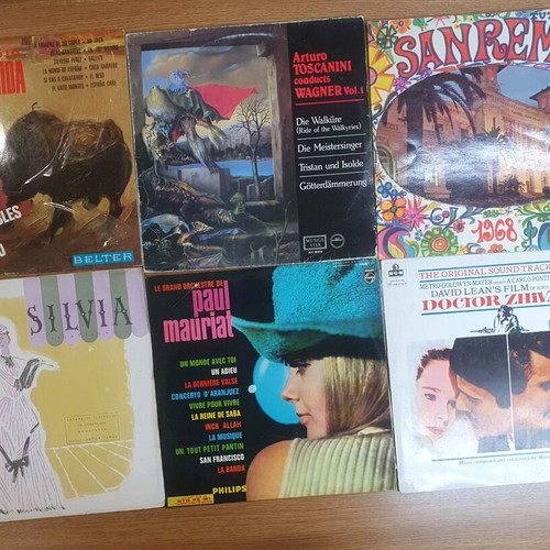 LP records used, pack of 67, 12 inch