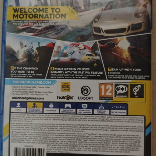 The Crew 2 PS4 game like new